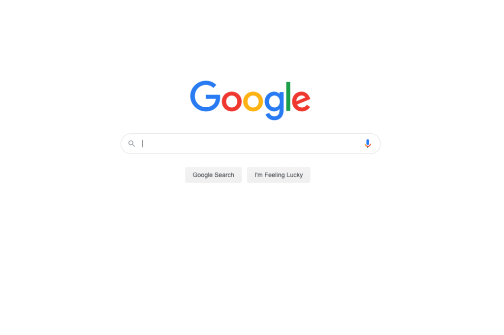 Screenshot of the Google Home Screen