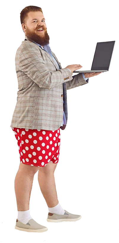 internet dude in shorts