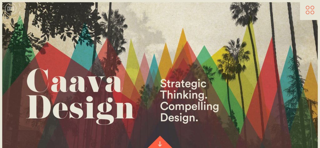Screenshot Example of Retro Design in Web Design from Caava Design