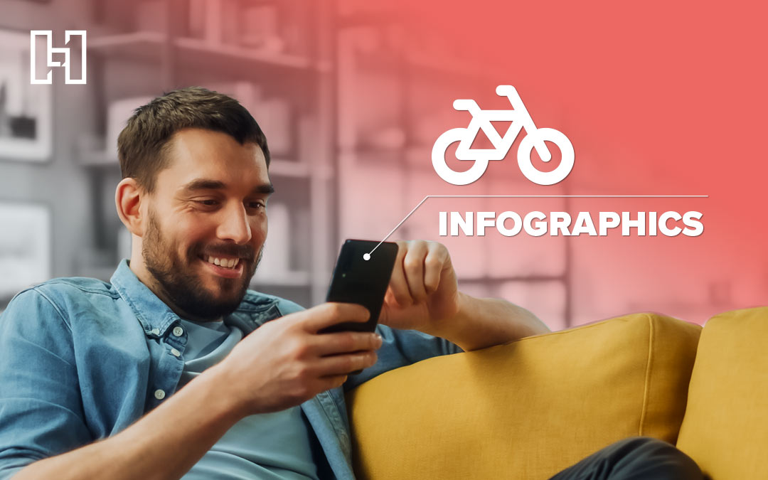 Searcher scrolling on phone looking at infographics in Google Image search results