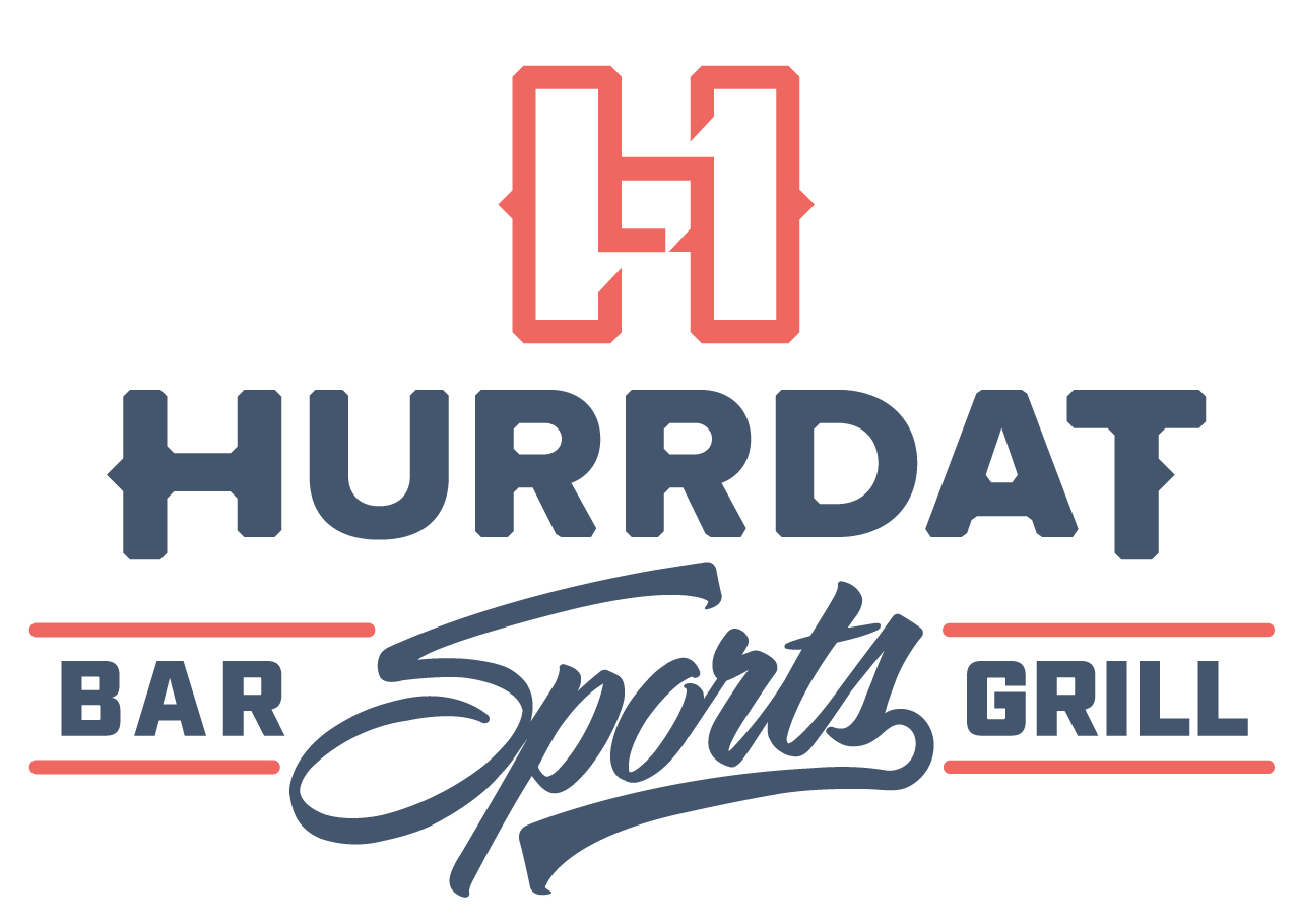 Organge and Blue Hurrdat Sports Bar and Grill Logo