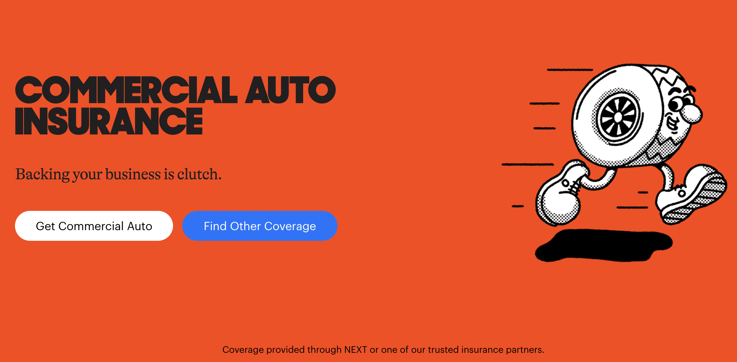 Screenshot of Commercial Auto Insurance service page for Next Insurance