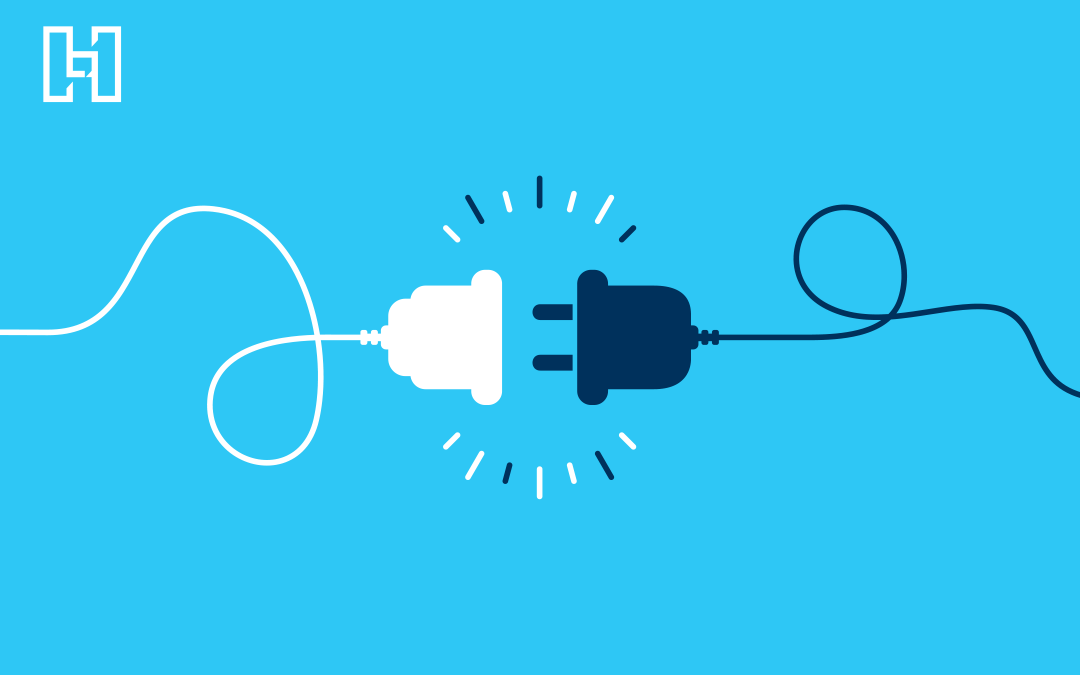 Graphic of two ends of electrical plug being lined up